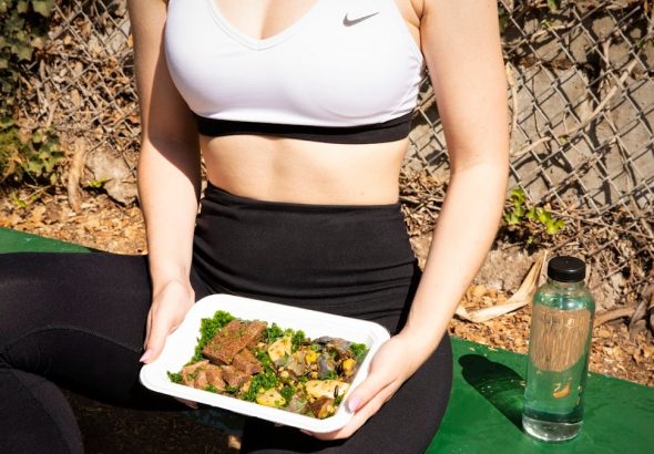 Prepared this high protein steak + veggies dish. Great after-workout fuel.